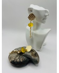 PENDIENTES ARTESANOS DE CRISTAL MARINO
