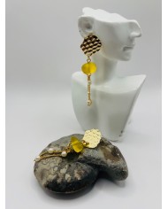 PENDIENTES ARTESANOS DE CRISTAL MARINO