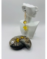 PENDIENTES ARTESANOS DE CRISTAL MARINO