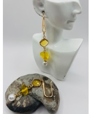 PENDIENTES ARTESANOS DE CRISTAL MARINO