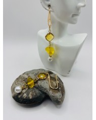 PENDIENTES ARTESANOS DE CRISTAL MARINO