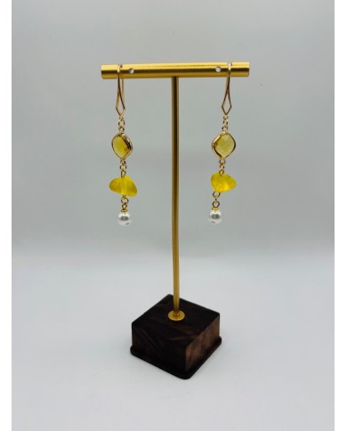 PENDIENTES ARTESANOS DE CRISTAL MARINO
