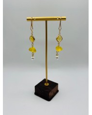 PENDIENTES ARTESANOS DE CRISTAL MARINO