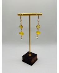 PENDIENTES ARTESANOS DE CRISTAL MARINO
