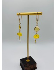 PENDIENTES ARTESANOS DE CRISTAL MARINO