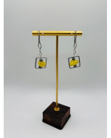 PENDIENTES ARTESANOS DE CRISTAL MARINO ARTESANOS