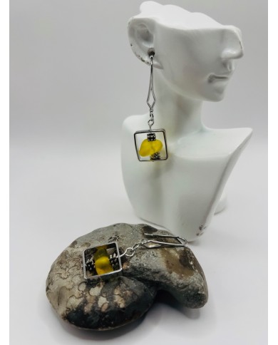 PENDIENTES ARTESANOS DE CRISTAL MARINO ARTESANOS
