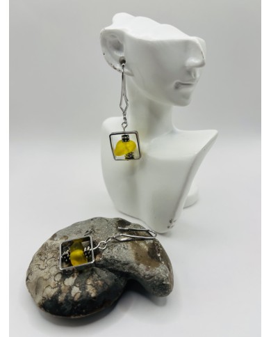 PENDIENTES ARTESANOS DE CRISTAL MARINO ARTESANOS