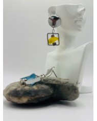 PENDIENTES ARTESANOS DE CRISTAL MARINO