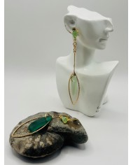 PENDIENTES ARTESANOS DE CRISTAL MARINO
