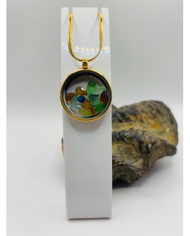 COLLAR DE CRISTAL MARINO