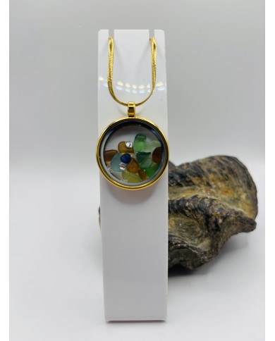 COLLAR DE CRISTAL MARINO