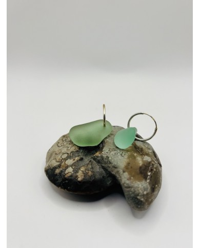 PENDIENTES ARTESANOS DE CRISTAL MARINO