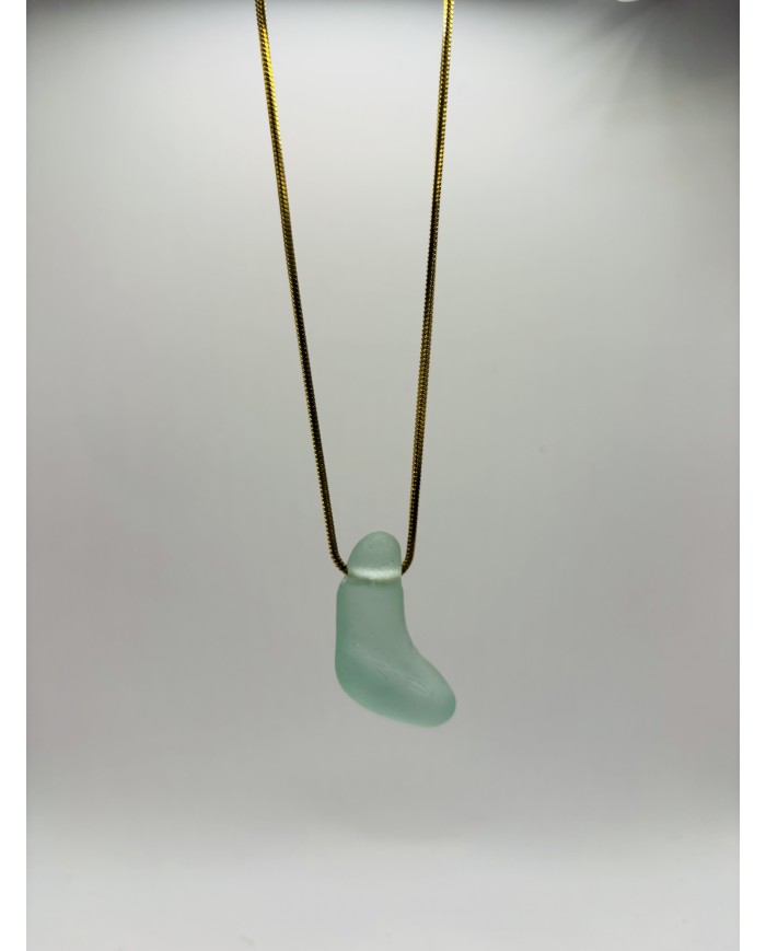 COLLAR ARTESANO DE CRISTAL MARINO