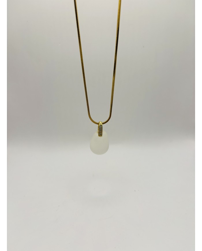 COLLAR ARTESANO DE CRISTAL MARINO