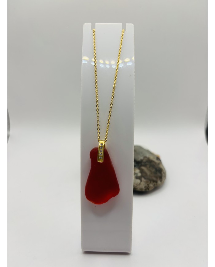 COLLAR ARTESANO DE CRISTAL MARINO