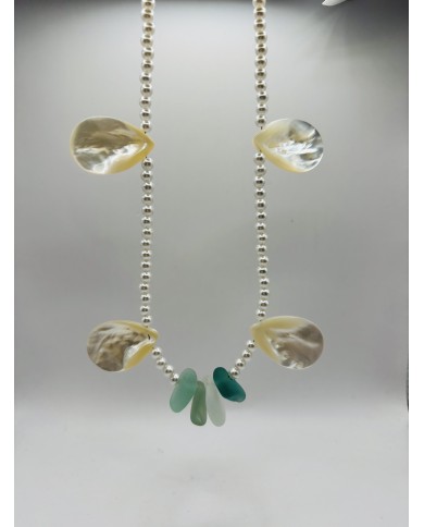 COLLAR ARTESANO DE CRISTAL MARINO