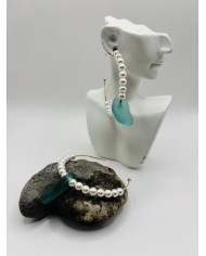 PENDIENTES ARTESANOS DE CRISTAL MARINO