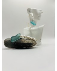 PENDIENTES ARTESANOS DE CRISTAL MARINO