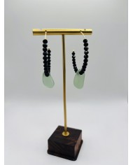 PENDIENTES ARTESANOS DE CRISTAL MARINO