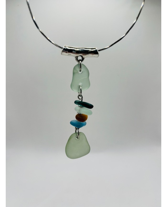 COLLAR ARTESANO DE CRISTAL MARINO