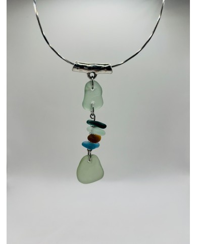COLLAR ARTESANO DE CRISTAL MARINO