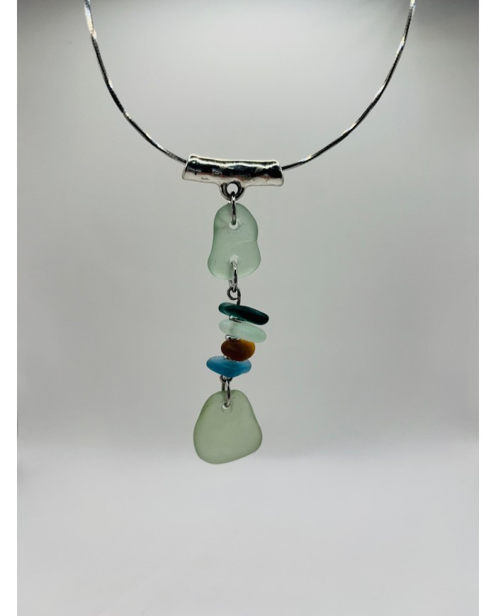 COLLAR ARTESANO DE CRISTAL MARINO