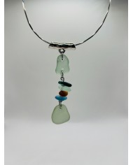 COLLAR ARTESANO DE CRISTAL MARINO
