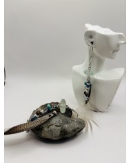 PENDIENTES ARTESANOS DE CRISTAL MARINO