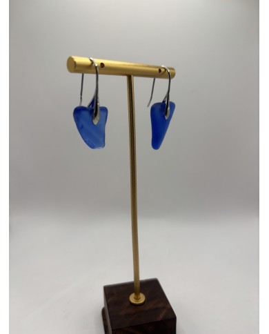 PENDIENTES ARTESANOS DE CRISTAL MARINO