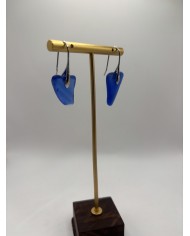 PENDIENTES ARTESANOS DE CRISTAL MARINO