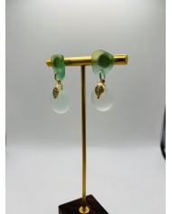 PENDIENTES ARTESANOS DE CRISTAL MARINO