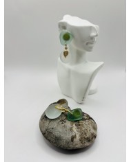 PENDIENTES ARTESANOS DE CRISTAL MARINO