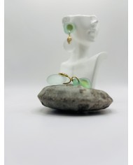 PENDIENTES ARTESANOS DE CRISTAL MARINO