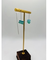 PENDIENTES ARTESANOS DE CRISTAL MARINO