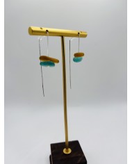 PENDIENTES ARTESANOS DE CRISTAL MARINO