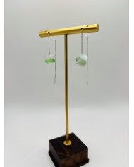 PENDIENTES ARTESANOS DE CRISTAL MARINO