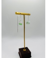 PENDIENTES ARTESANOS DE CRISTAL MARINO