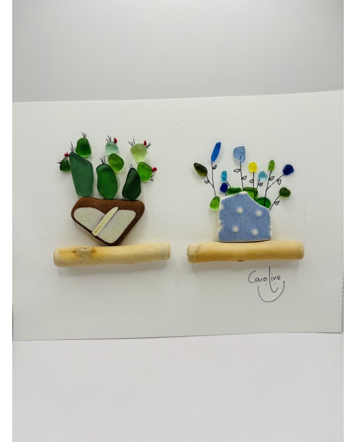 ILUSTRACIÓN CON MAR , AMOR Y CRISTAL MARINO