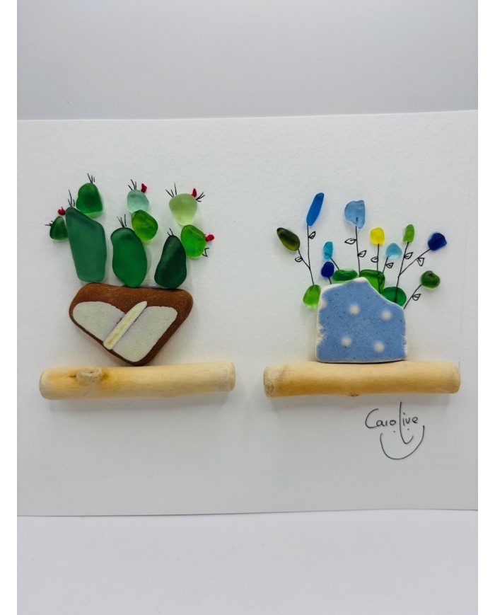 ILUSTRACIÓN CON MAR , AMOR Y CRISTAL MARINO