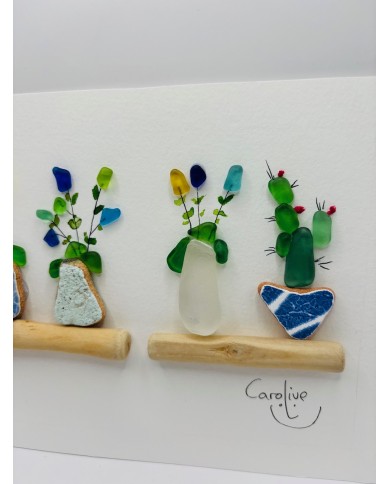 ILUSTRACIÓN CON CRISTAL MARINO, MAR Y CARIÑO
