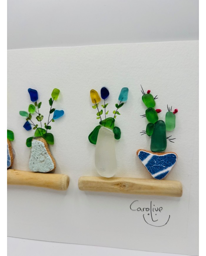 ILUSTRACIÓN CON CRISTAL MARINO, MAR Y CARIÑO