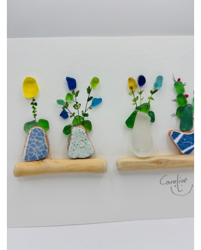 ILUSTRACIÓN CON CRISTAL MARINO, MAR Y CARIÑO