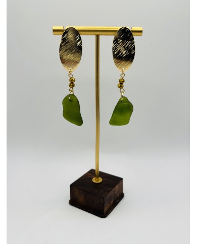 PENDIENTES DE CRISTAL MARINO ARTESANOS
