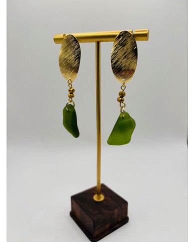 PENDIENTES DE CRISTAL MARINO ARTESANOS