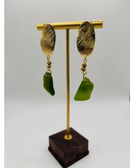 PENDIENTES DE CRISTAL MARINO ARTESANOS
