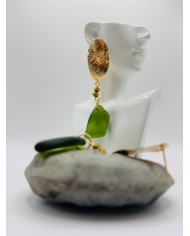 PENDIENTES DE CRISTAL MARINO ARTESANOS