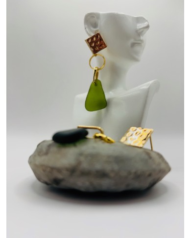 PENDIENTES DE CRISTAL MARINO ARTESANOS