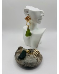 PENDIENTES DE CRISTAL MARINO ARTESANOS