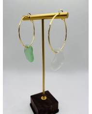 PENDIENTES DE CRISTAL MARINO  ARTESANOS